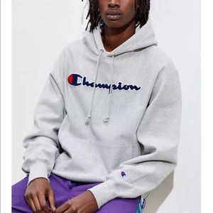 Champion Chenille Embroidered Logo Hoodie Sweatshirt